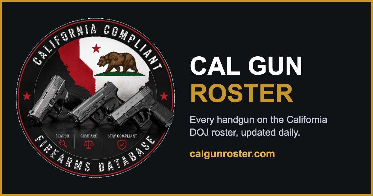 Cal Gun Roster logo: California Compliant Firearms Database
